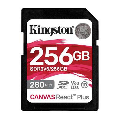 Kingston Canvas React Plus Flash-Speicherkarte SDR2V6/256GB SD Speicherkarte