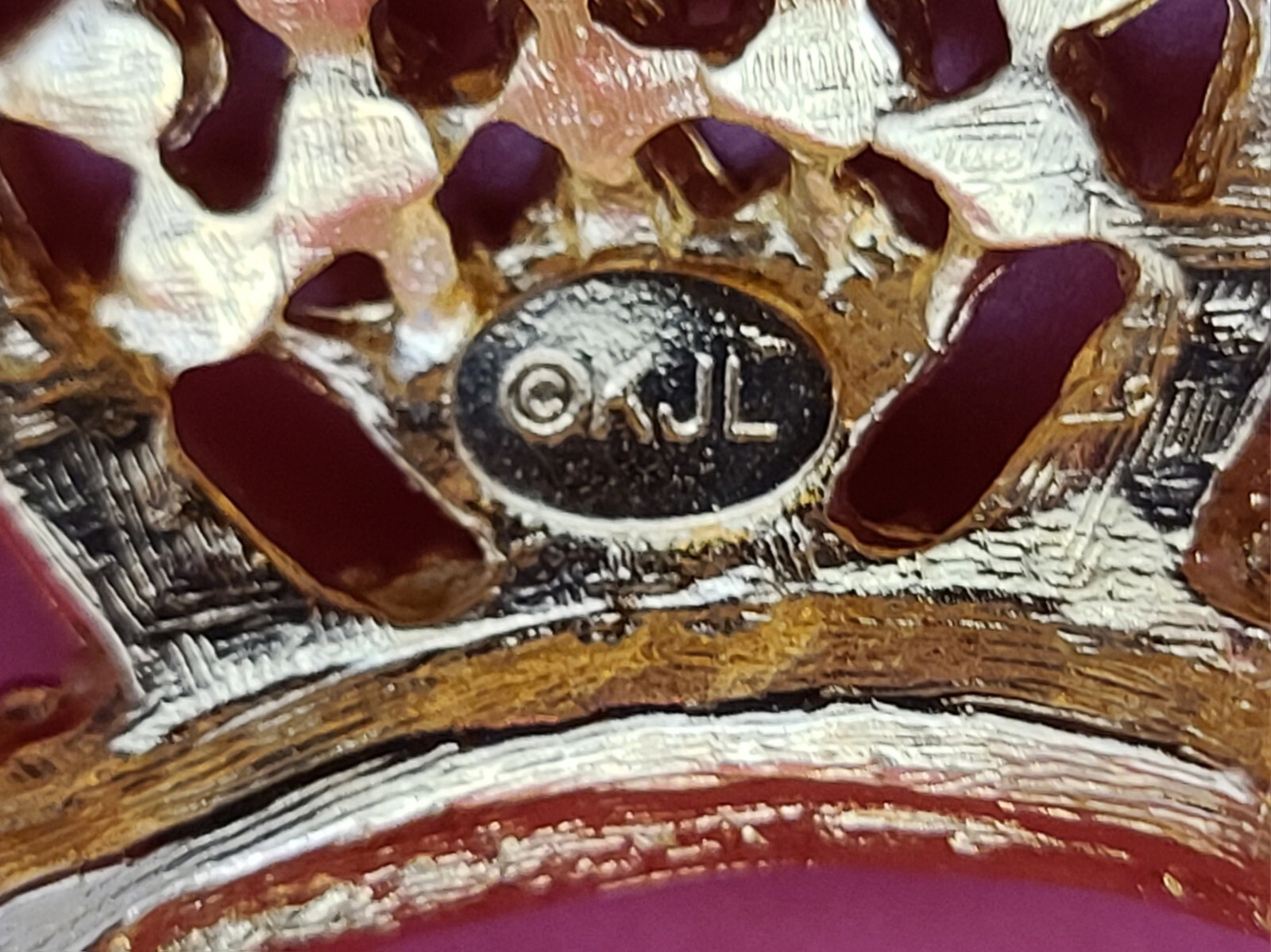 KJL Kenneth J Lane Large Crown Brooch Pin - image 14