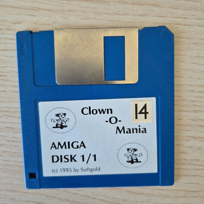   Clown-O-Mania   Diskette Commodore Amiga 500 600 2000  