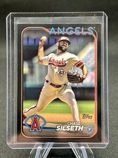 2024 Topps series 2 Chase Silseth Black SP /73 #585 Angels