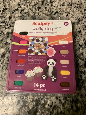 Sculpey III Oven-Bake Clay 14 Pieces 12 Colors + 2 Sculpting Tools NIB