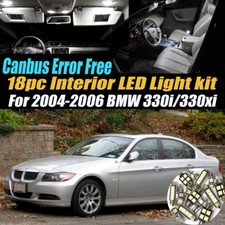 18pc Canbus Error Free Interior Led White Light Kit For 2004-2006 Bmw 330i Xi