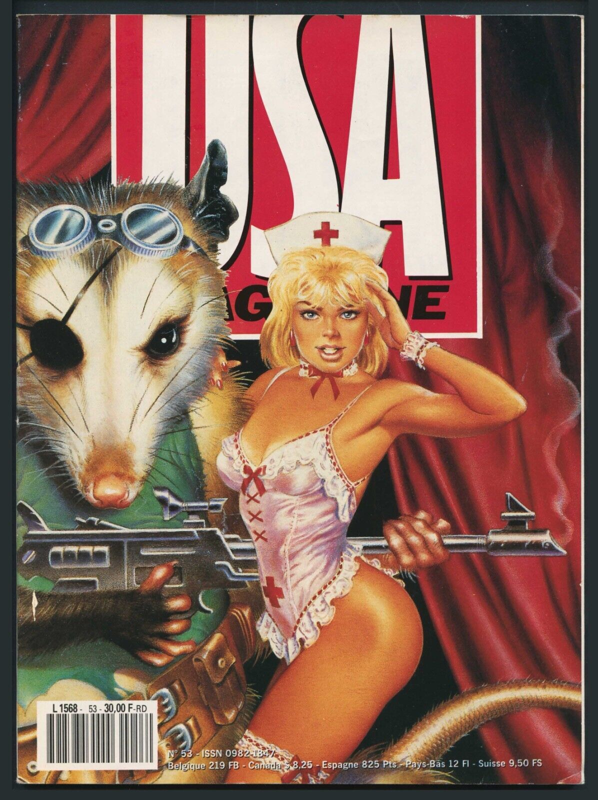Dave Stevens Orbit 1 GGA French cover on USA Magazine 1991 FNVF RARE