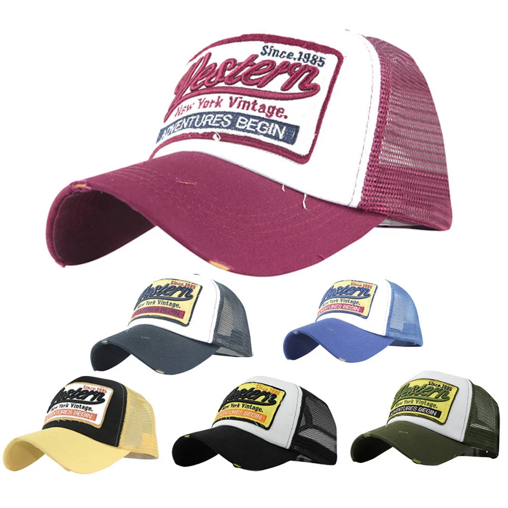 Embroidered mesh hats sales