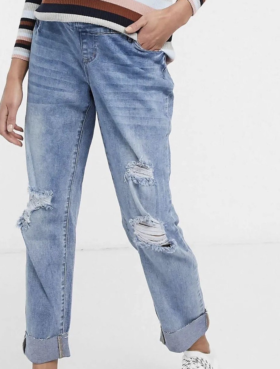 Ripped Jeans Urban Bliss Mom Jeans Urban Bliss Maternity Rips Mid