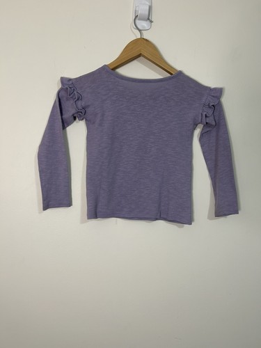 CHILDRENS PLACE Girl's 5T Gold Sparkle Heart Purple Top Shirt - Picture 2 of 6