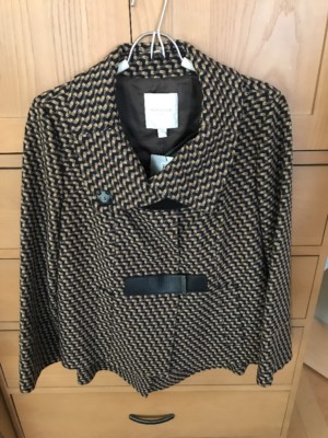 NWT Nordstrom Collection Tweed Suit - Camel Navy Black Wool - Size Medium & 10
