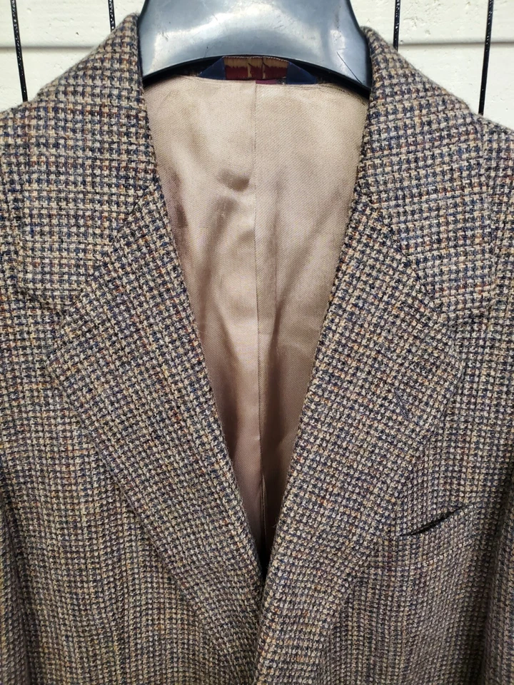 Wm. Chaqueta de Colección F. Farah de Lana Tweed Parche en el Codo en Marrón Talla 42R  Foto 2 de 4