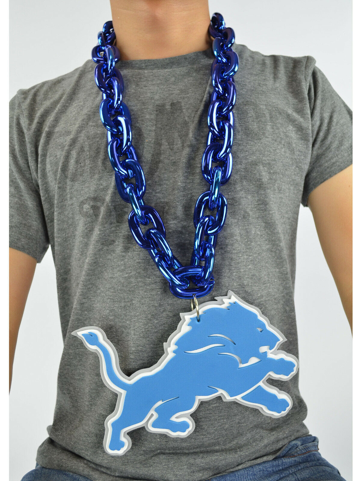 Women's BaubleBar Detroit Lions Helmet Charm Necklace