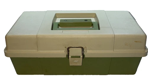 Vintage Plano 5410 Tackle Box 6 Compartments Top Shelf Very Clean Plastic 1978