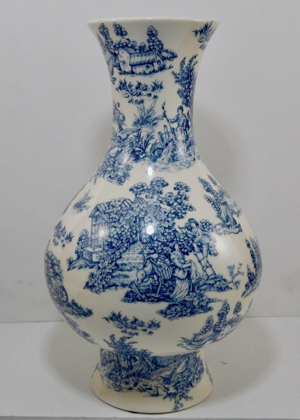 Chinese Lovely White & Blue Toile Vase Jardiniere Container eBay