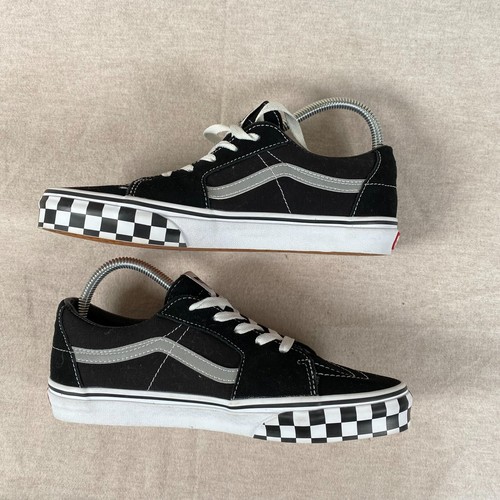 Vans Juniors Low Top Sneakers Size 7 Sk8-Low Reflective Sidestripe Checkerboard - Picture 5 of 10