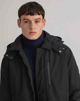 Gant Padded Parka Jacket Black Size Medium RRP £330