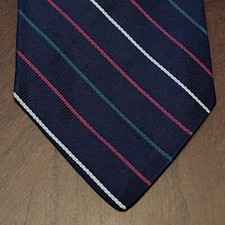 Vintage Brooks Brothers Makers Blue Green Red Repp All Silk Woven In England