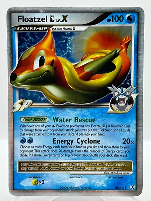 Floatzel GL LV X 104/111 Rising Rivals Holo Ultra Rare Vintage
