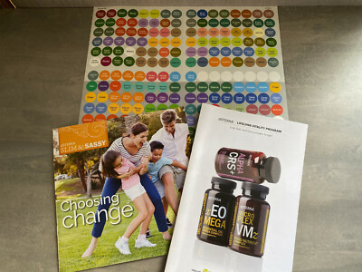 Brand New doTERRA US Cap Sticker Sheet + Lifelong Vitality + Slim & Sassy Books
