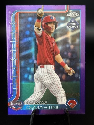 2025 Topps Pro Debut #PDC-152 Carson DeMartini Chrome Purple Refractor /125