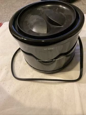 Hamilton Beach Black Mini Crock Pot Warmer #33005 4.5” Tall Slow Cooker No Box