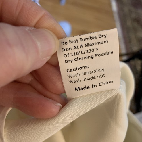 Large-Commense Women’s Cream/Winter White Slacks-Assymetrical Waist-Side Inv Zip - Picture 5 of 5