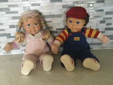 1985 VINTAGE MY BUDDY AND KID  SISTER DOLLS COMPLETE IN ALL ORIGINAL OUTFITS