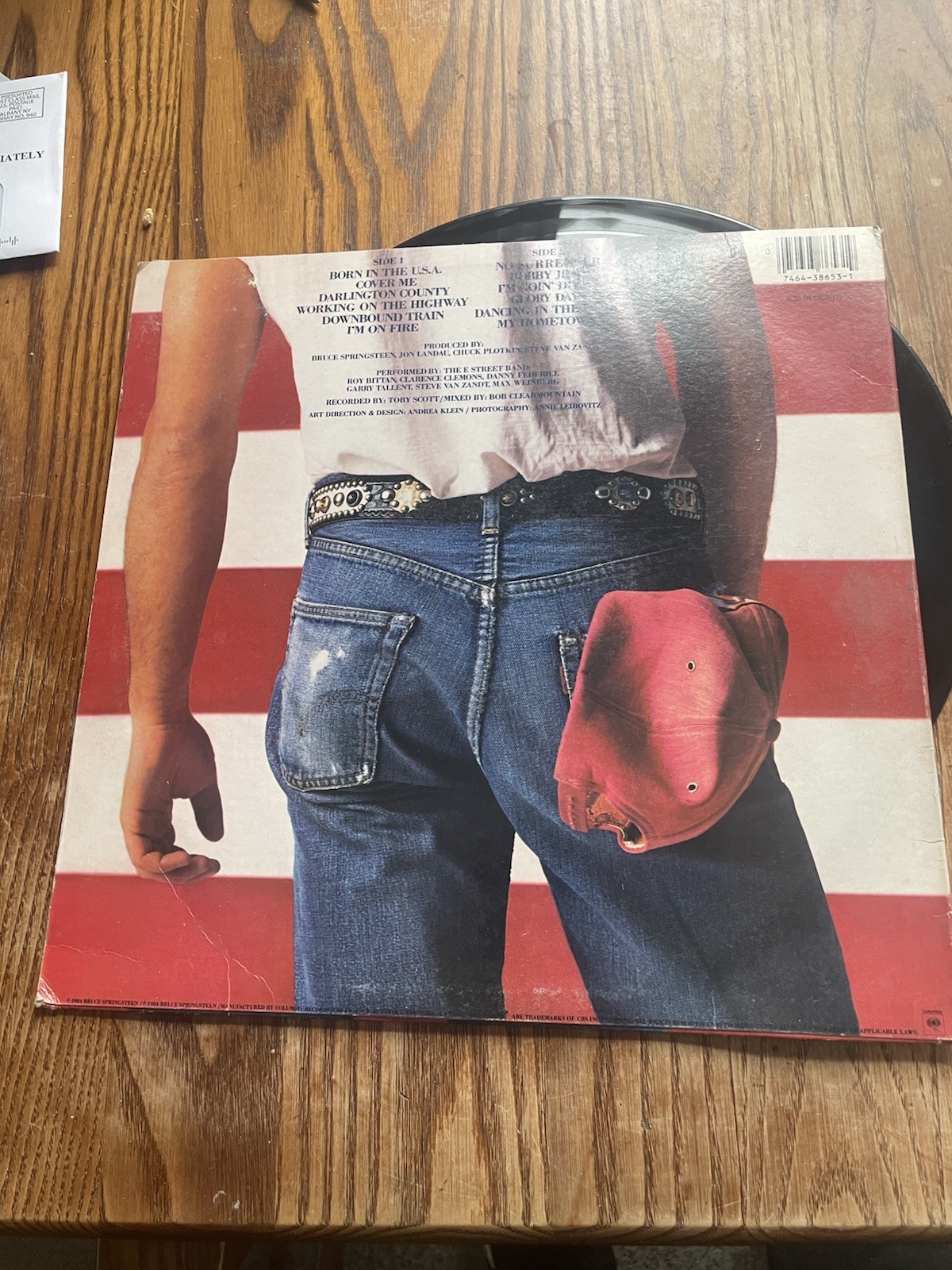 Bruce Springsteen 1984 Born In The USA  Record 33 RPM 12" Vinyl LP Columbia  thumbnail 4
