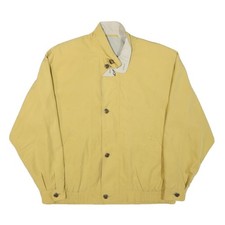 Giacca Gialla Uomo L Misto Poliestere Tinta Unita Leggera Casual Con Zip