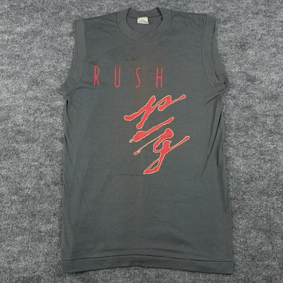#ad Vintage Rush Grace Under Pressure 1984 Tour T Shirt Mens L 1980s NEVER WORN $149.95