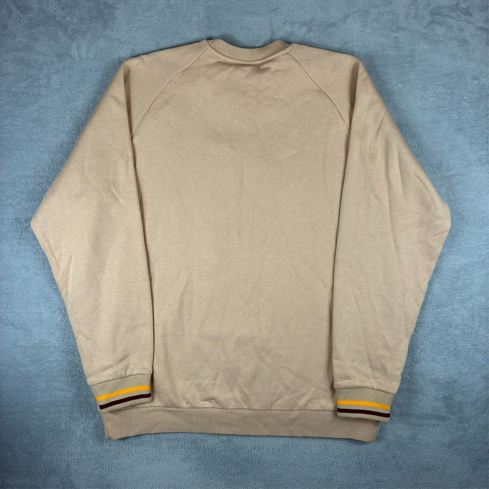 VTG Adidas Originals 'Preppy Varsity' Beige Fleece Size XL Pullover Sweatshirt image 8