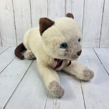 Vintage Dakin Siamese Cat Stuffed Animal Plush Soft Classics Blue Eyes Clean GUC