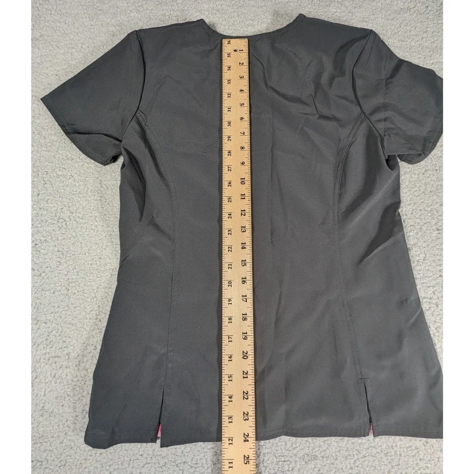 Cherokee Scrubs Womens Size XS Grey Tooniforms Disney Trolls Scrub Top - Image 4 of 4