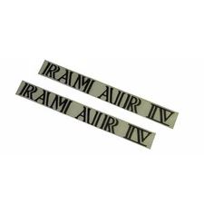 1968 - 1970 Pontiac GTO Judge Ram Air IV 4 Four Hood Scoop Decal BLACK 2pc Pair