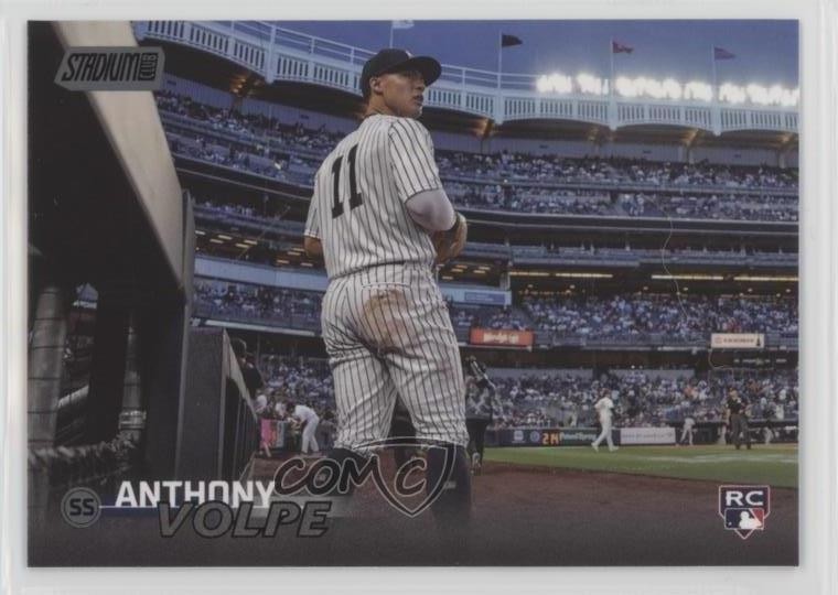 2023 Topps Stadium Club Black Foil Anthony Volpe #191 9b3