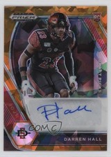 2021 Panini Prizm Draft Picks Orange Ice Darren Hall #DPA-DHA Auto 17wc