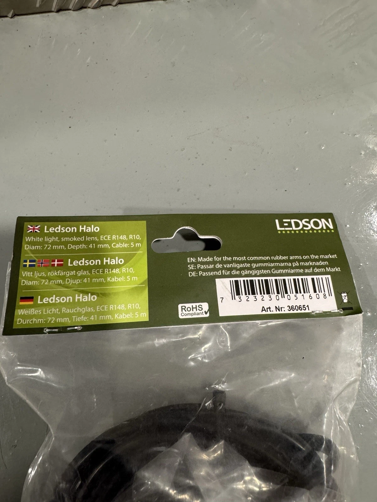 Ledson Halo Smoked Lens White LED Position Light Module 10-48v Brand New 4