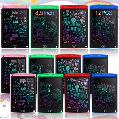 12 Pack LCD Writing Tablets for Kids, 8.5 Inch Erasable Doodle Boards Portabl...