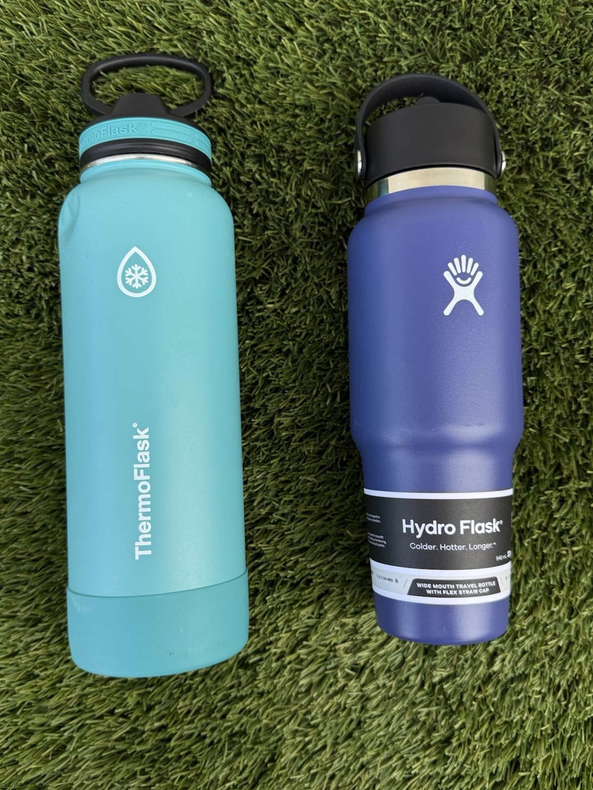 Get 2 Vacuum Insulated Flip Top Cups in Blue & Purple by Hydroflask and Thermoflask