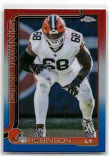 Cam Robinson 2025 Topps Chrome Red White & Blue #124 Cleveland Browns