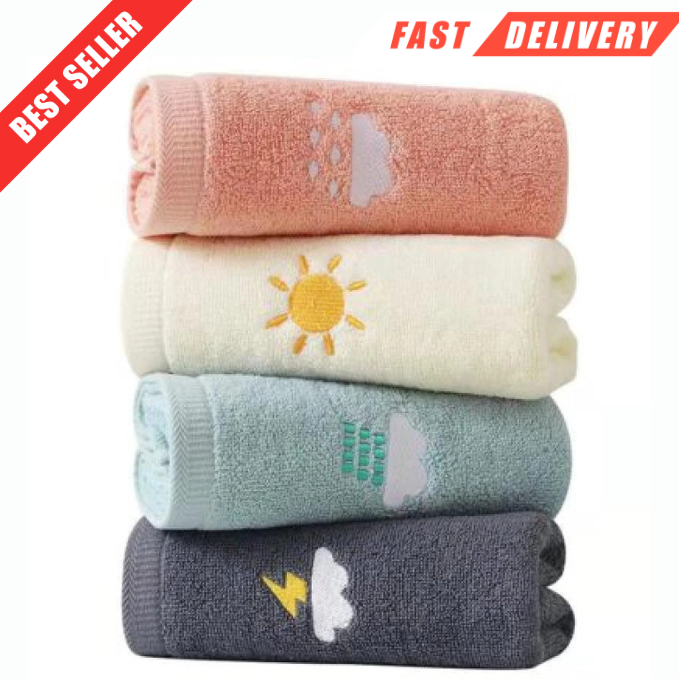 4-Piece Luxury Cotton Hand Towel Set for Bathroom, Gym & Spa