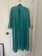 Vintage Vanity Fair All Aniron III Nylon Turquoise Blue Robe 1970 ISSUES As-Is