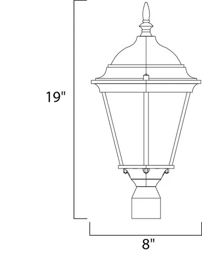 Maxim 1001 Westlake 1-Light Outdoor Post Light - Picture 2 of 4