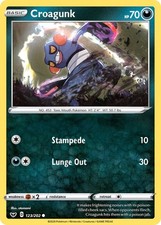 Croagunk 123/202 Common SWSH01: Set Base Spada e Scudo Carta Pokemon TCG quasi nuovo