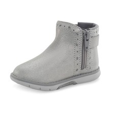 Girls Stride Rite Unisex SRT AGNES Boot SILVER, Size 10W New