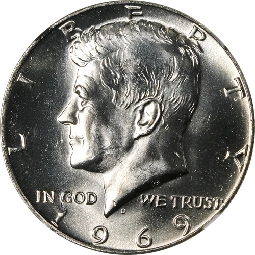 1969-D Kennedy Half Dollar NGC MS66 Superb Eye Appeal Strong Strike