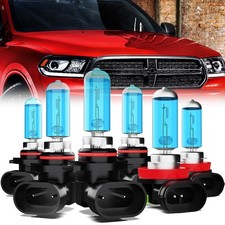 Headlight Bulbs Compatible With Dodge Durango 2014-2020, 9005+9005 High Low B...