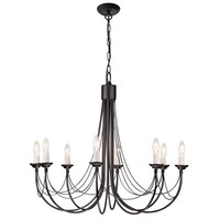 Schwarz Klassisch Leuchter Kronleuchter 8X60W/E14 86X81,5-220 [Cm]