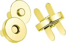 Set of 12 Gold Magnetic Snaps Buttons 0.55'' Magnetic Fasteners for Purse Handba