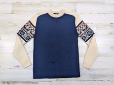 Vintage White Stag Sweater Womens Medium Wool Fair Isle