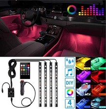 Led Interior Car Lights, Controller Led Lights for Cars, Multicolor Music