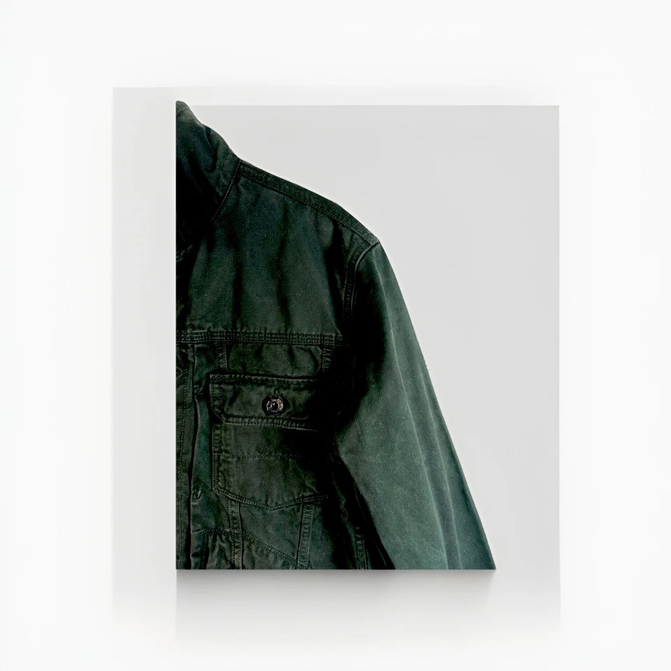 Jaqueta jeans verde vintage Guess pequena masculina/feminina - Imagem 3 de 4