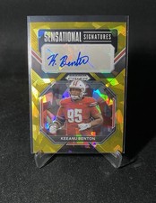 2023 Prizm Draft Picks Keeanu Benton Sensational Signatures Gold Ice #SS-KEB